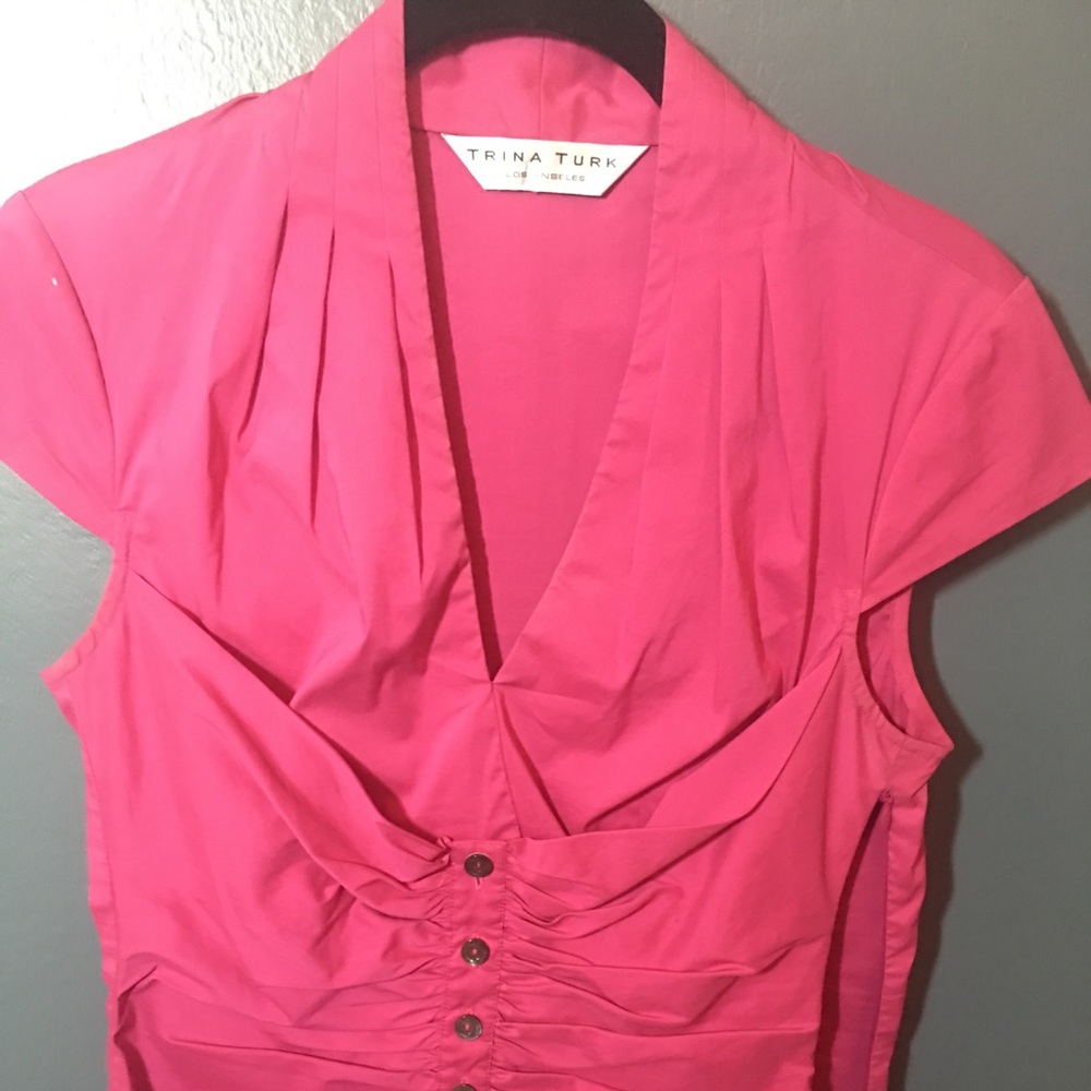 Designer hot pink blouse